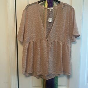 Maurices Tan Sheer Blouse